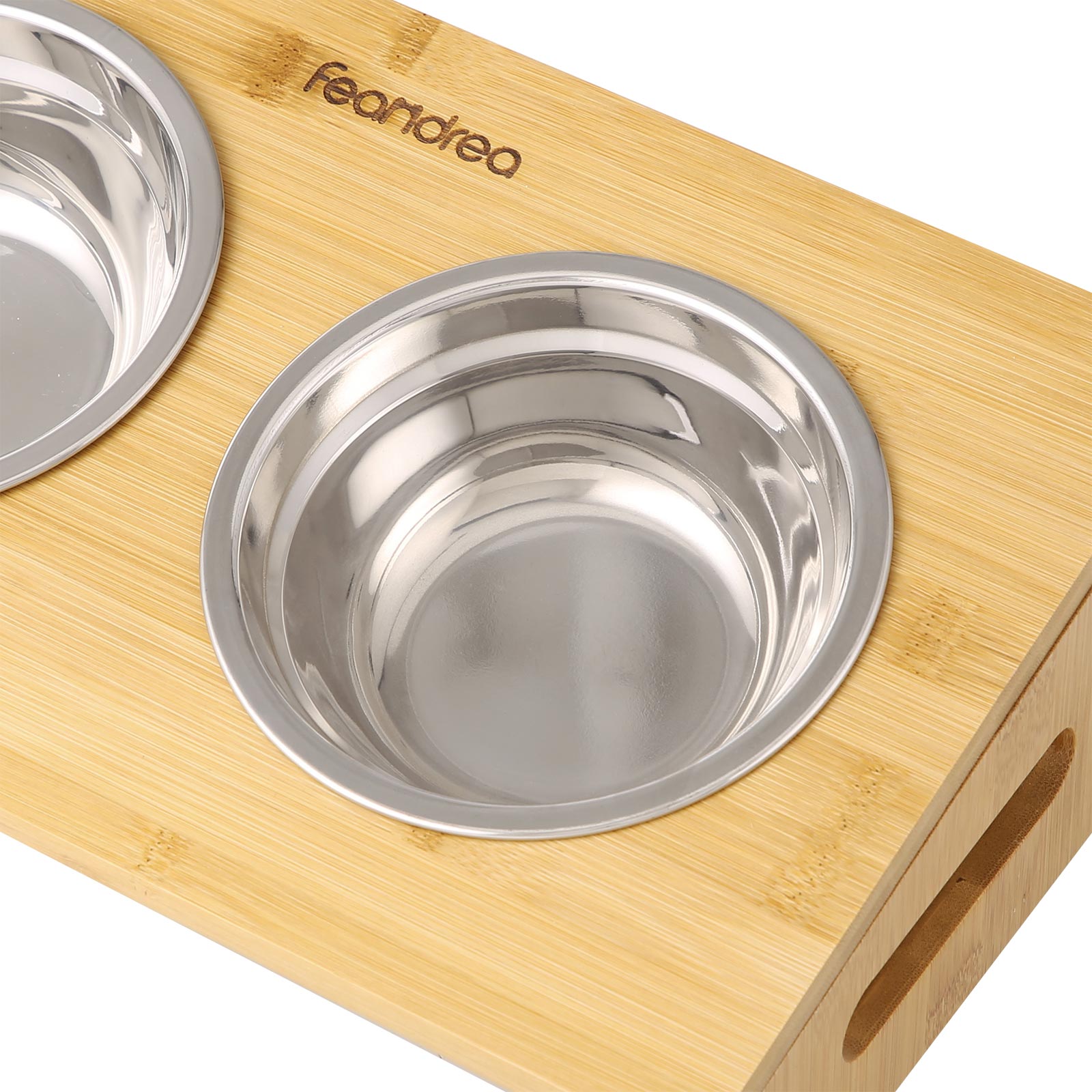 Feandrea Dog Bowl with Bamboo Stand 2 Food Bowls for PRB01N - Image 5