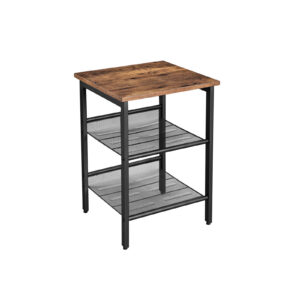 VASAGLE Side Table 2 Grid Industrial Look