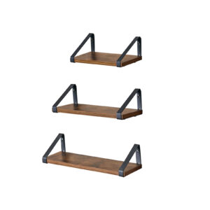 VASAGLE Vägghyllor i industriell stil, 3-pack