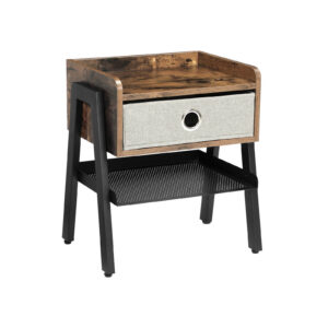 VASAGLE Teollisuustyylinen yöpöytä laatikolla