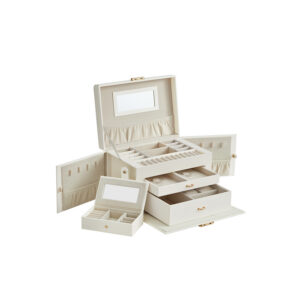 SONGMICS korurasia 3 tasoa PU-päällinen klassisen valkoisena