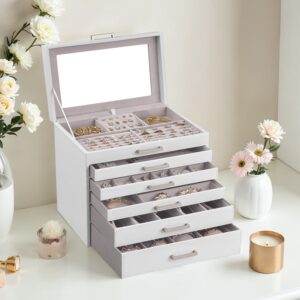 SONGMICS korulaatikko 5 laatikkoa valkoinen