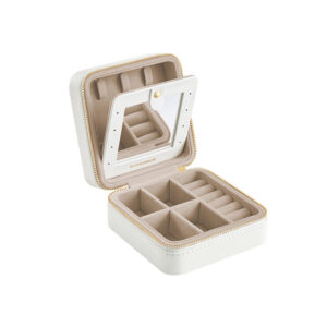 SONGMICS korurasia, kannettava, PU-päällyste, lahjaidea, pilvinen valkoinen