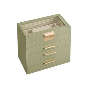 SONGMICS 4-tasoinen korurasia, moderni laakerinvihreä-kultainen