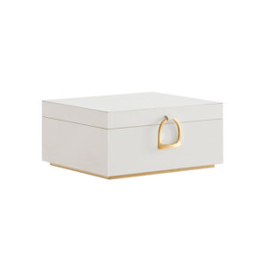 SONGMICS korurasia, 2 tasoa, kahva ja joustava koruteline, valkoinen