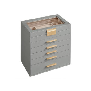 SONGMICS korurasia, 6 tasoa, moderni, kyyhkynharmaa-kultainen