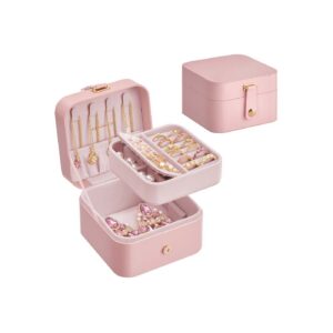 SONGMICS korurasia 2 tasoa matkalle pastellinpunainen