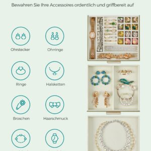 SONGMICS korurasia 3 tasoa lasikannella