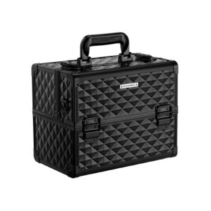 SONGMICS Cosmetic Case with Handle Black
