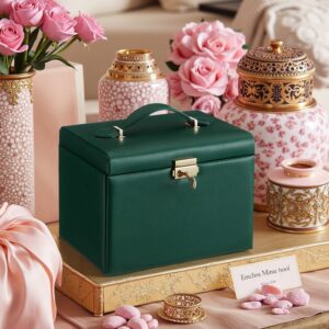 SONGMICS korurasia 4 tasoa  peilillä, vintage-vihreä