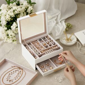 SONGMICS korurasia, korulaatikko 3 tasoa, korurasia lasikannella