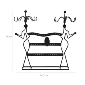 SONGMICS Elegant smyckesställ Svart