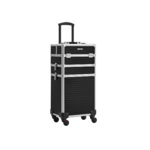 SONGMICS Cosmetics Case with Wheels Black