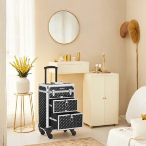 SONGMICS Cosmetics Case Trolley