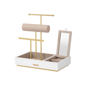 SONGMICS koruteline peilillä lahjaidea kultainen-valkoinen