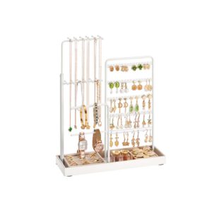 SONGMICS metallinen koruteline samettialustalla