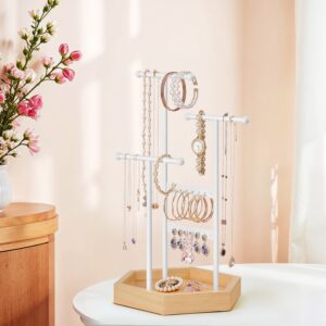 SONGMICS koruteline metallista ja puusta, valkoinen