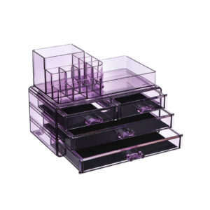 SONGMICS Cosmetics Organizer with Drawers Lavender Color