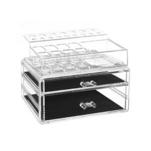 SONGMICS Cosmetics Organizer with 2 Transparent Drawers