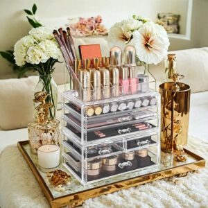 SONGMICS Makeup Organizer transparent