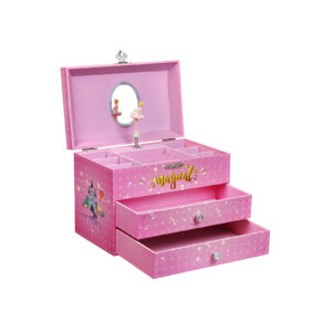 SONGMICS "Magic Castle" Pink Music Box
