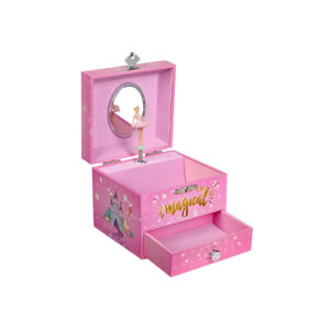 SONGMICS Music Box with Magical Unicorn Pink