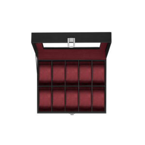 SONGMICS kellolaatikko, 10 lokeroa ja lasikansi