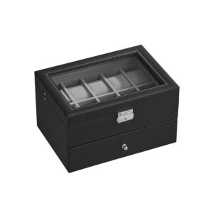 SONGMICS Elegantti kellolaatikko 20 kellolle
