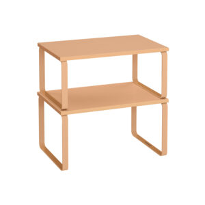 SONGMICS krydderihylde, 2 stk. stabelbart, ferskenfarvet