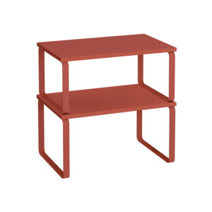 SONGMICS krydderihylde, 2-delt s?t, stabelbart, mandarinr?dt