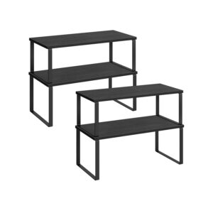 SONGMICS krydderihylde 4-delt s?t, udvideligt, bl?ksort-ebenholtsort