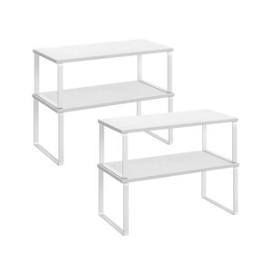 SONGMICS krydderihylde 4-delt s?t, udvideligt, skyhvid-snehvid