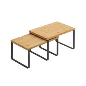 SONGMICS krydderihylder, 2-pak, hvid-naturfarve