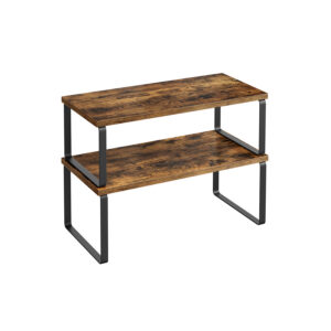 SONGMICS k?kkenorganizer metal stabelbar bl?ksort-vintagebrun