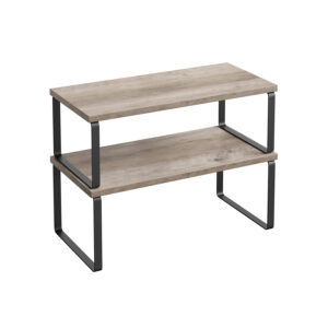 SONGMICS krydderihylde, 2-delt s?t af metal og tr?materiale