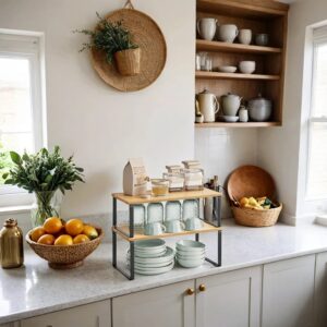 SONGMICS krydderihylde, 2-delt s?t k?kkenorganizer, k?kkenhylde