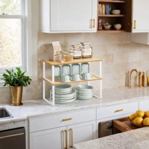 SONGMICS krydderihylde, 2-delt s?t k?kkenorganizer, k?kkenhylde