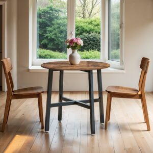 VASAGLE Round Kitchen Table 80 x 75 cm