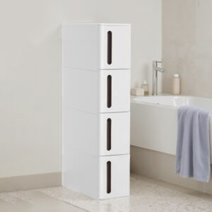 SONGMICS Hyllykkö rullilla, rullavaunu 4 laatikolla, kapea