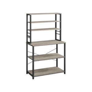 VASAGLE kitchen shelf 6 shelves 40 x 80 x 167 cm greige-black