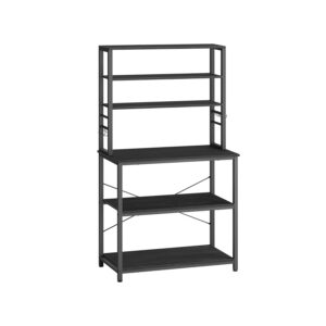 VASAGLE kitchen shelf with shelves and hooks, industrial design