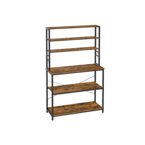 VASAGLE kitchen shelf, industrial design, vintage brown-black