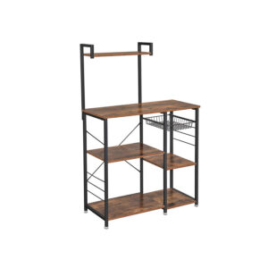 VASAGLE kitchen shelf with metal basket