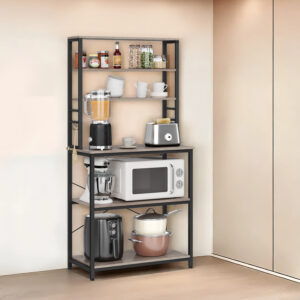 VASAGLE Kitchen Shelf, Free-Standing Shelf, Microwave Shelf