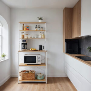 VASAGLE Kitchen Shelf, Free-Standing Shelf, Microwave Shelf