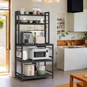 VASAGLE kitchen shelf with sockets and mesh panel