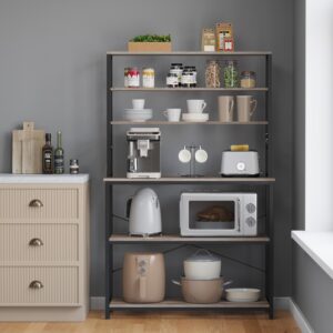 VASAGLE Kitchen Shelf, Free-Standing Shelf, Microwave Shelf