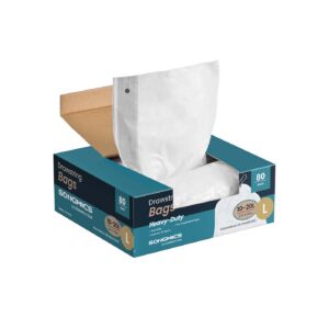 SONGMICS affaldsposer 20 l med snor og i alt 80 stk. cremehvid