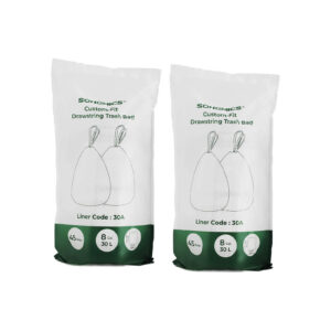 SONGMICS affaldsposer med snor, hvid