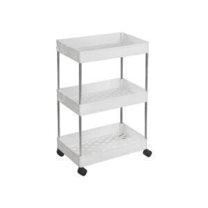 SONGMICS keittiökärry, 3 tasoa, valkoinen